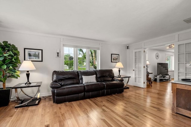 37 Benjamin, Marlborough, MA 01752 - living room featuring light wood-style floors and french doors
