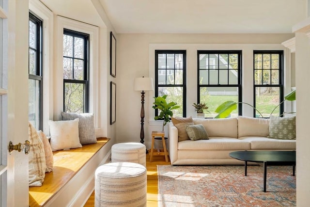 view of sunroom