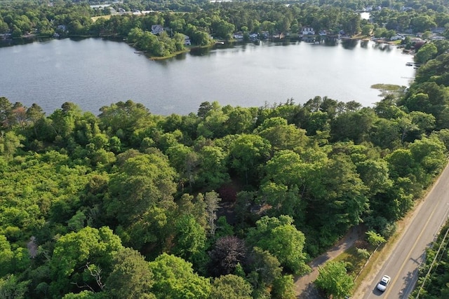155 Glen Charlie Rd, Wareham, MA 02538 - drone / aerial view of a nearby body of water and a forest
