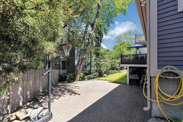 view of patio / terrace with fence