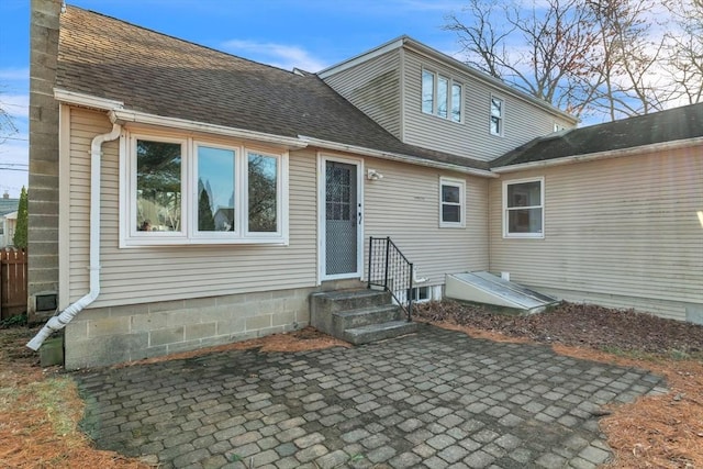 rear view of property with a patio