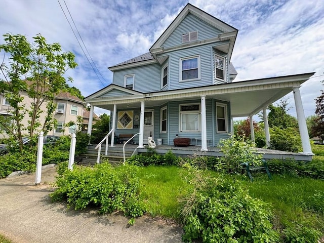 81 High St, West Springfield, MA 01089 - victorian home with covered porch