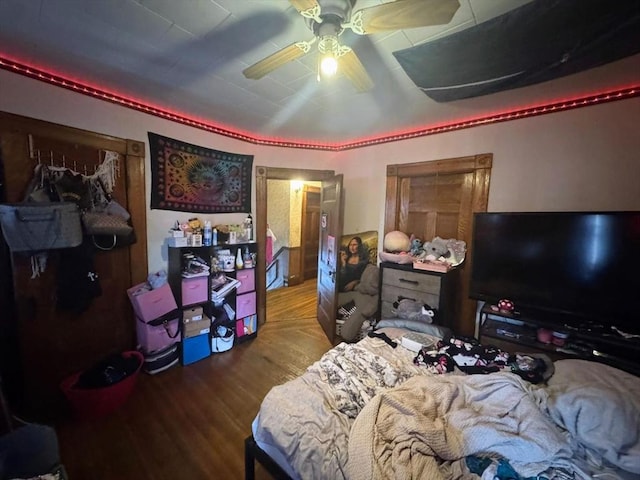81 High St, West Springfield, MA 01089 - bedroom featuring wood finished floors, a ceiling fan, and lofted ceiling