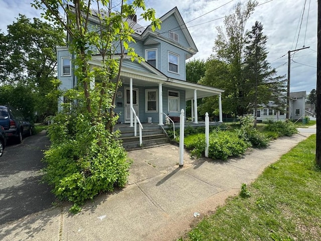 81 High St, West Springfield, MA 01089 - view of front of home featuring a porch