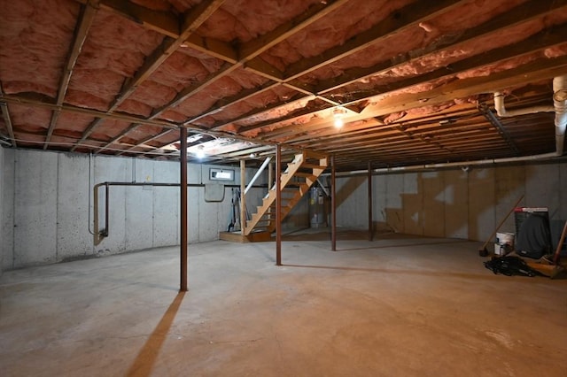 view of basement