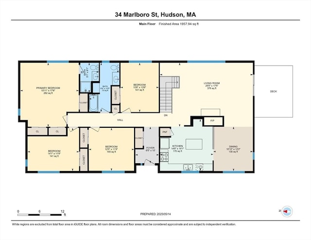 34 Marlboro St, Hudson, MA 01749 - room layout