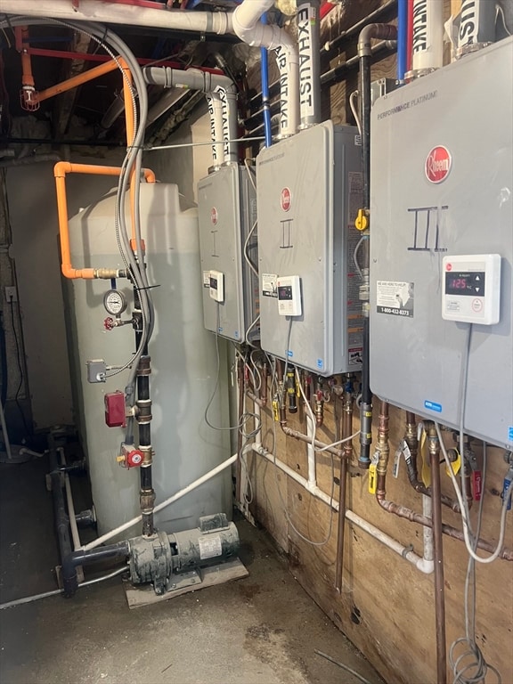 utilities featuring tankless water heater