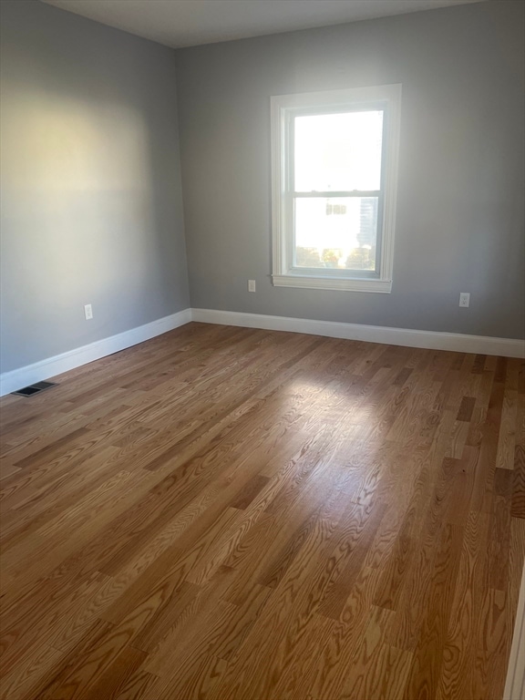 empty room featuring light wood-type flooring