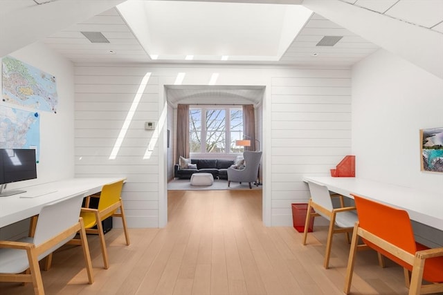 55 Fayerweather St, Cambridge, MA 02138 - office space with wood walls and light wood-type flooring