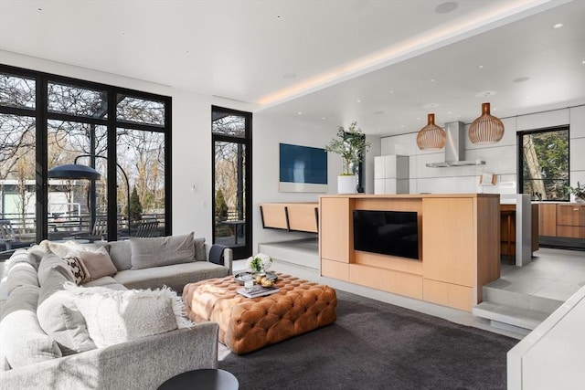 55 Fayerweather St, Cambridge, MA 02138 - living room featuring recessed lighting