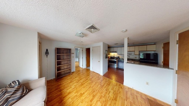 35 Prospect St Unit 309, Woburn, MA 01801 - unfurnished living room with light wood-style flooring and a textured ceiling