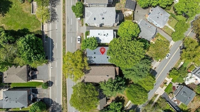 aerial view of residential area