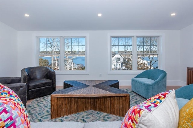 25 W Ave, Marion, MA 02738 - living area featuring recessed lighting and baseboards
