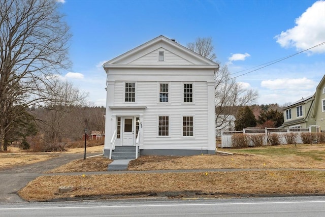 view of greek revival house