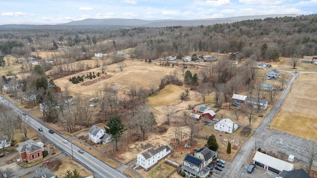 drone / aerial view with a mountain view