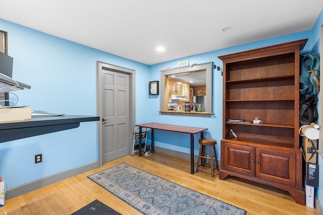 285 Still River Rd, Bolton, MA 01740 - office space featuring baseboards, recessed lighting, and light wood finished floors