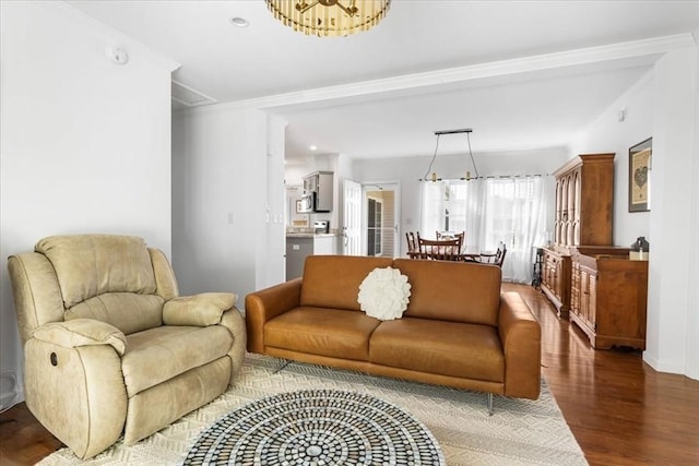 23 Brookstone Unit 23, Bridgewater, MA 02324 - living room with wood finished floors and ornamental molding