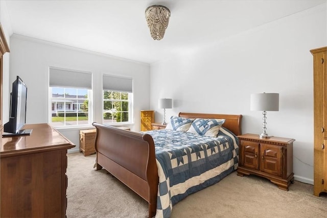 23 Brookstone Unit 23, Bridgewater, MA 02324 - bedroom featuring light carpet, ornamental molding, and baseboards