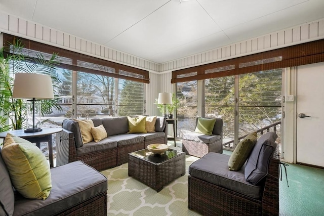 view of sunroom / solarium