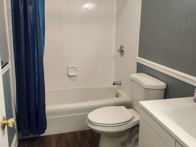 55 Greentree Ln Unit 27, Weymouth, MA 02190 - full bathroom featuring wood finished floors, shower / tub combo, and vanity