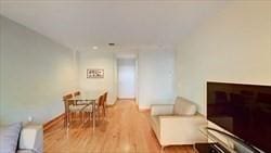 living room featuring light wood-type flooring