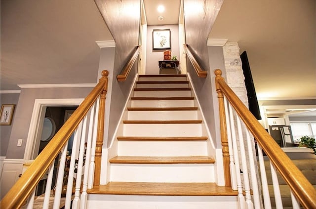 10 Albermarle St, Methuen, MA 01844 - staircase with crown molding