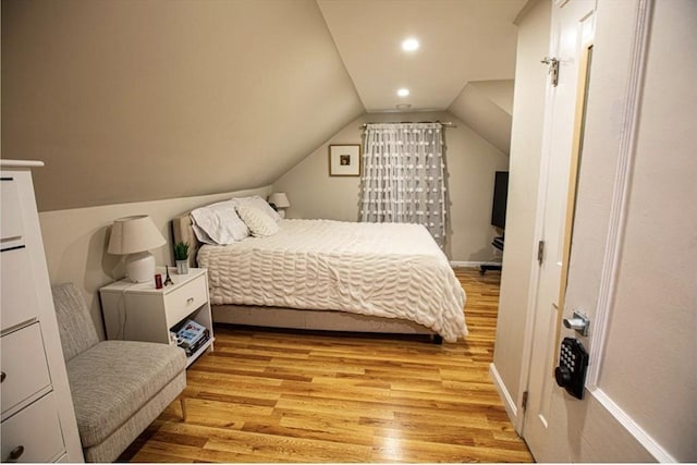 10 Albermarle St, Methuen, MA 01844 - bedroom featuring light wood-type flooring, vaulted ceiling, and recessed lighting