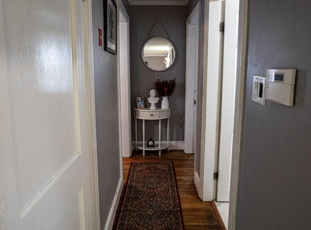 10 Albermarle St, Methuen, MA 01844 - hall with wood finished floors, baseboards, and crown molding