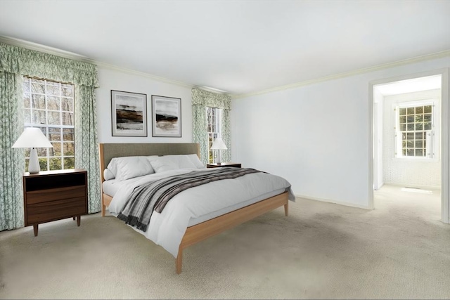 53 Wingfoot Dr, Barnstable, MA 02675 - bedroom with ornamental molding, multiple windows, carpet, and baseboards