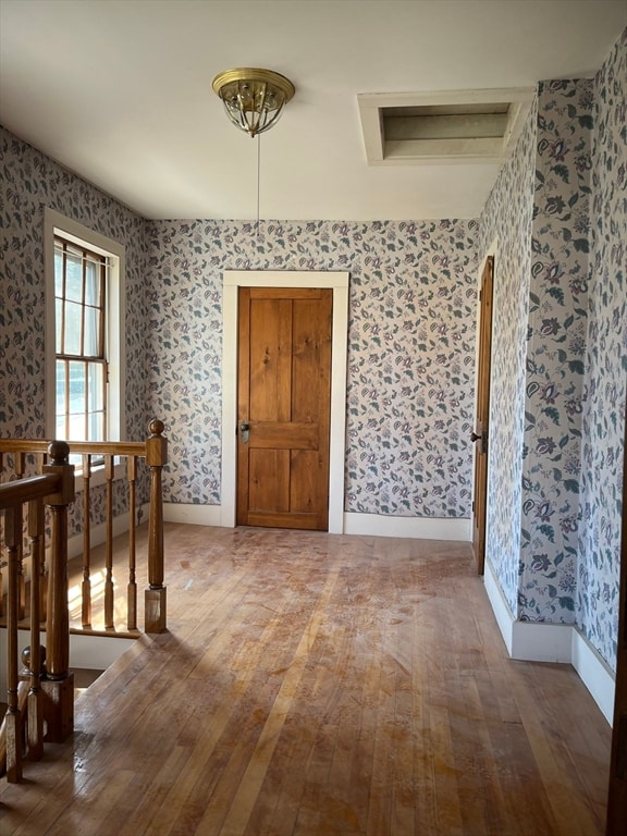 interior space with hardwood / wood-style floors