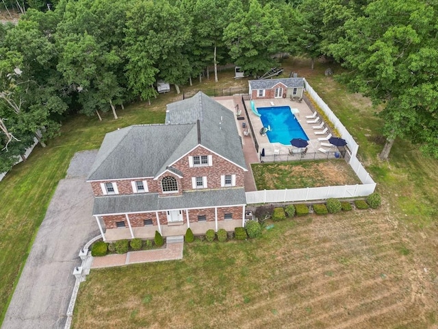 2 Dana Dr, Groveland, MA 01834 - view from above of property featuring a pool