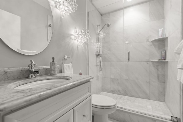 42 8th St Unit 4106, Boston, MA 02129 - bathroom featuring vanity, a shower stall, and toilet