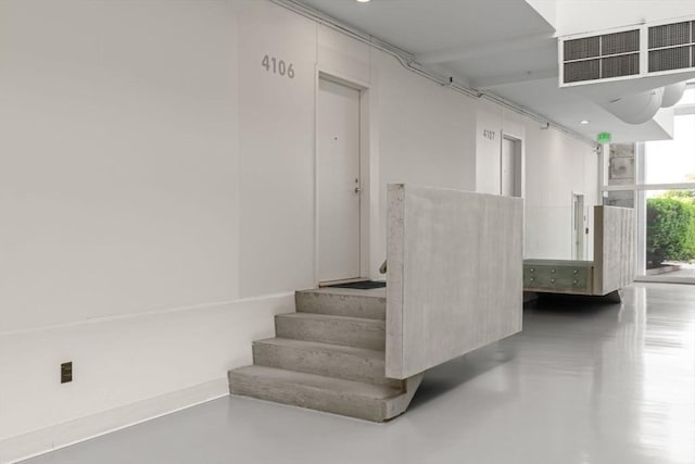 42 8th St Unit 4106, Boston, MA 02129 - staircase featuring concrete floors and recessed lighting