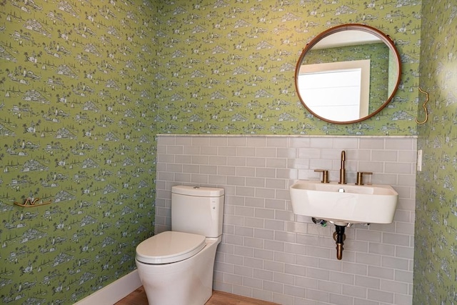 bathroom with toilet and sink