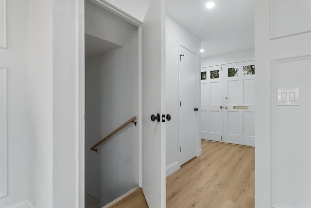 hallway featuring light hardwood / wood-style flooring