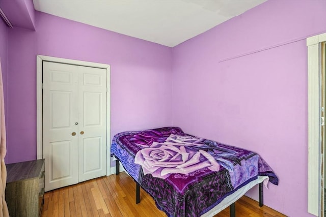 bedroom featuring wood-type flooring