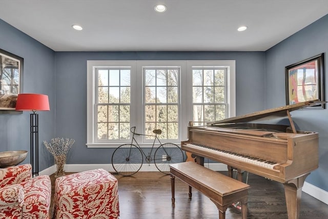 115 Rutledge, Belmont, MA 02478 - sitting room featuring baseboards, recessed lighting, and wood finished floors