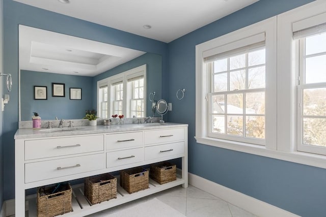 115 Rutledge, Belmont, MA 02478 - mudroom featuring plenty of natural light, baseboards, and a sink