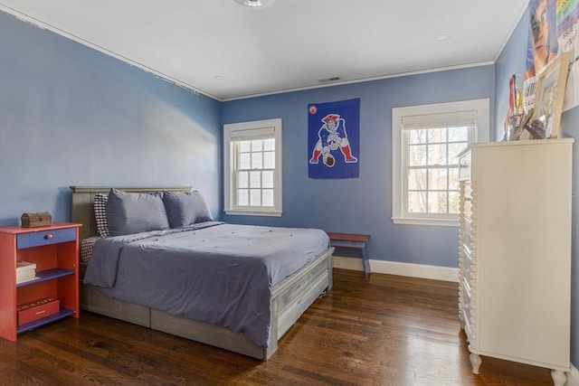 115 Rutledge, Belmont, MA 02478 - bedroom with crown molding, wood finished floors, and baseboards