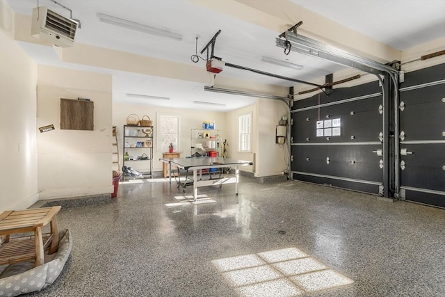 115 Rutledge, Belmont, MA 02478 - garage with a garage door opener, a heating unit, and baseboards