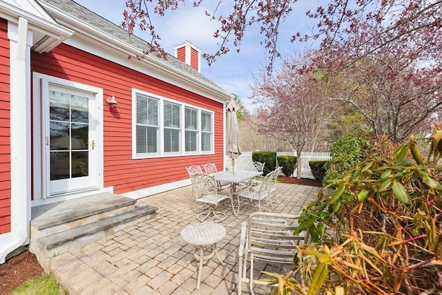 view of patio with outdoor dining space