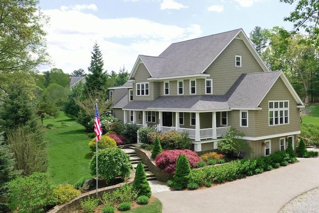 185 Read St, Seekonk, MA 02771 - view of front of property featuring a porch, roof with shingles, and a front yard