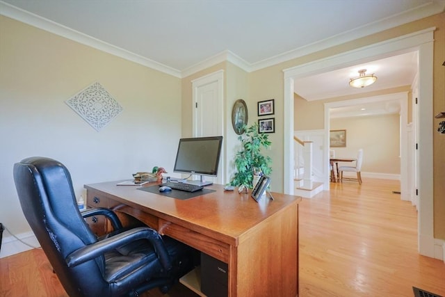 185 Read St, Seekonk, MA 02771 - office featuring light wood-style floors, ornamental molding, and baseboards