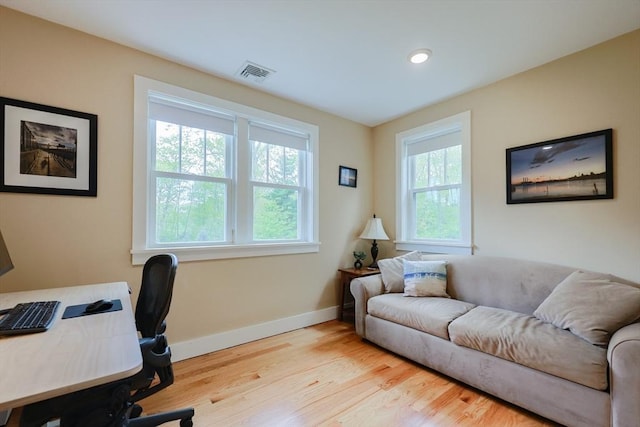 185 Read St, Seekonk, MA 02771 - home office featuring wood finished floors, baseboards, and recessed lighting