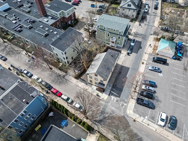 aerial view with a residential view