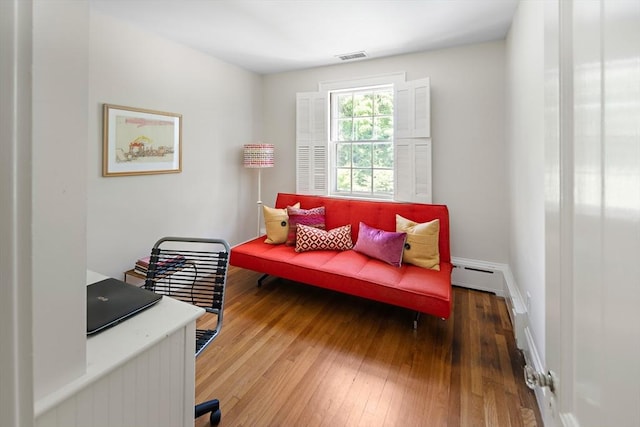 44 Ripley Hill Rd, Concord, MA 01742 - living area with hardwood / wood-style floors and baseboards