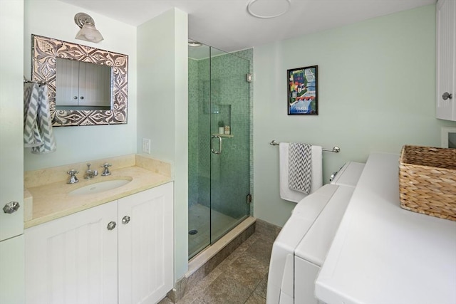 44 Ripley Hill Rd, Concord, MA 01742 - bathroom featuring vanity and a stall shower