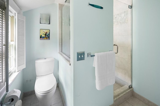 44 Ripley Hill Rd, Concord, MA 01742 - bathroom with plenty of natural light, tile patterned floors, and a shower stall
