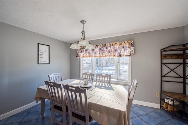 view of tiled dining area