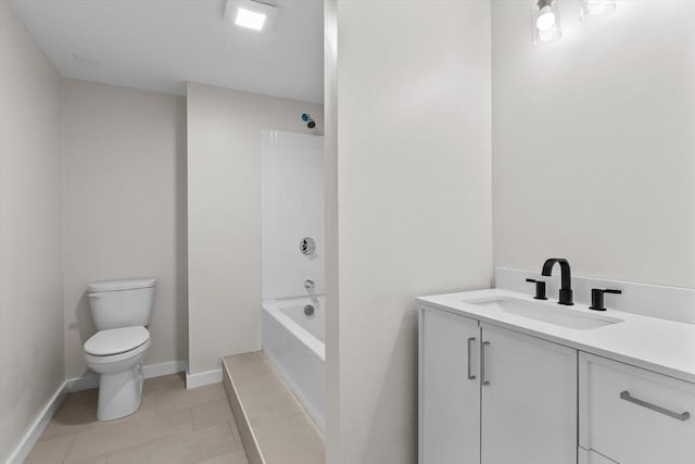35 Columbia Ave, Lynn, MA 01902 - full bathroom featuring toilet, vanity, tile patterned floors, shower / bathtub combination, and baseboards